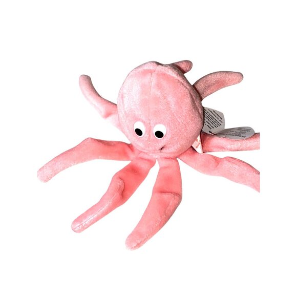 Ty Beanie Babies Lot Of 5 Plush Toys Crab Frog Octopus Lobster Whale Vintage Col - Picture 7 of 11